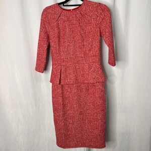 NEW Vfshow Women's Red Peplum Dress | Size Small | Office Bodycon NWT